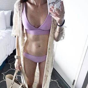 NWT Aerie AE Lavender Purple Bikini Small / Medium